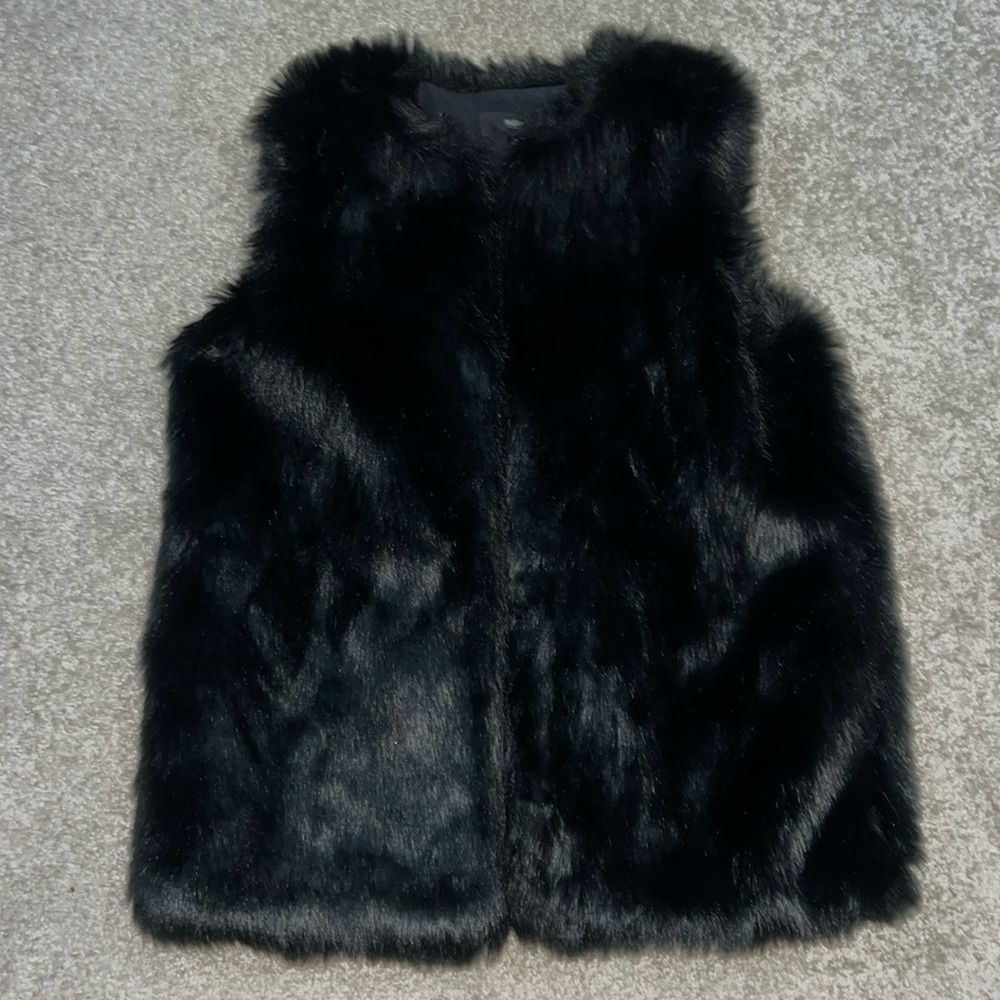 Mossimo Supply Co. Black Faux Fur Vest